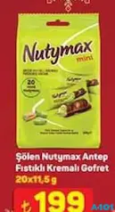 ŞÖLEN NUTYMAX ANTEP FISTIKLI KREMALI GOFRET 20X11,5 G fiyat ve kampanya bilgisi